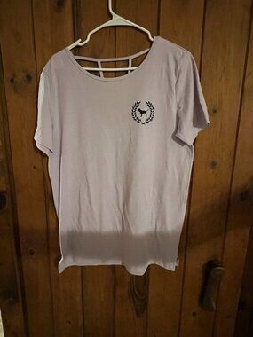 PINK By Victoria’s Secret Light purple  Open Back T-Shirt Woman’s Size Small